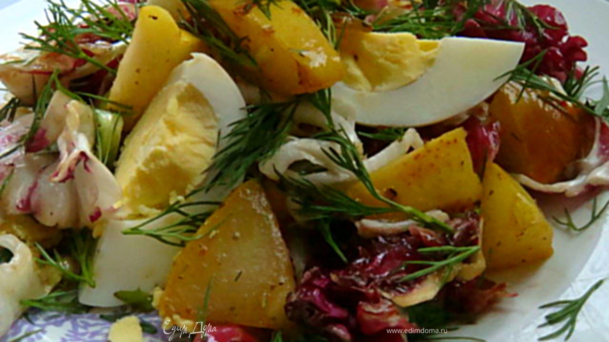 Салат с карамелизированной грушей