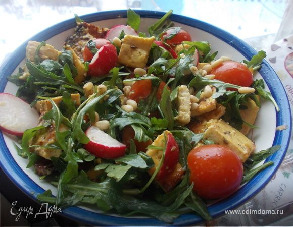 Рукола с адыгейским сыром Рукола с адыгейским сыром