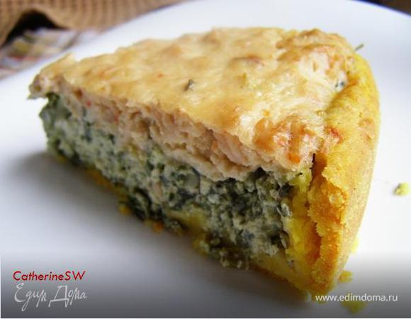 Киш с творогом и шпинатом Киш с творогом и шпинатом