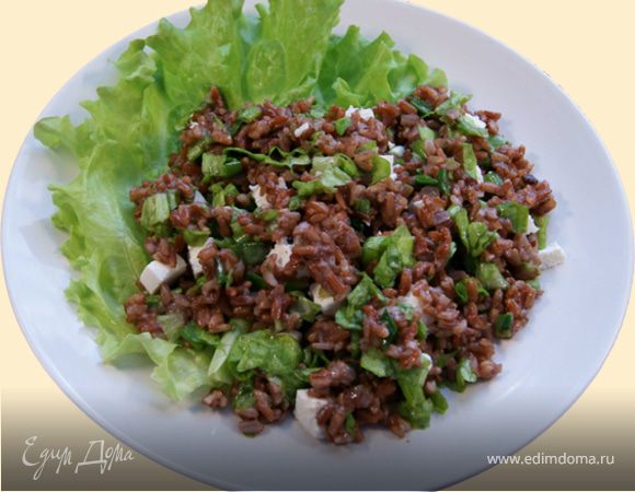 Салат из красного риса