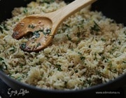 Бурый рис Aglio, olio, peperoncino
