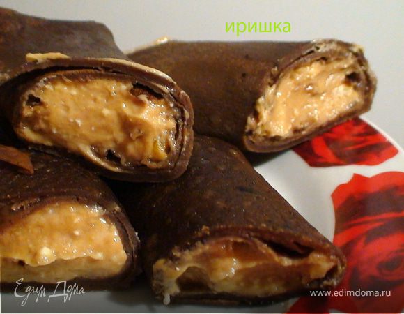 Шоколадные блины с воздушной начинкой