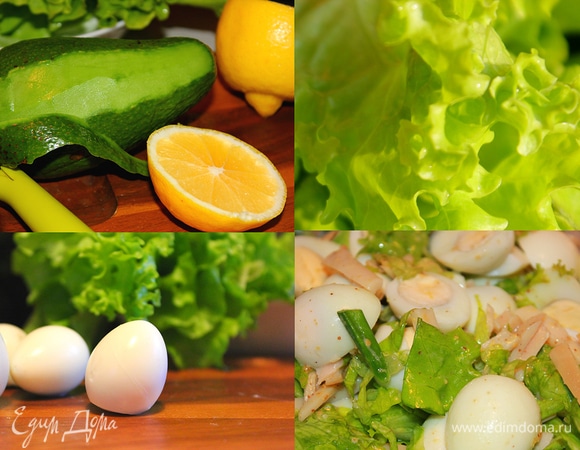 Салат экзотический с авокадо и перепелиными яйцами