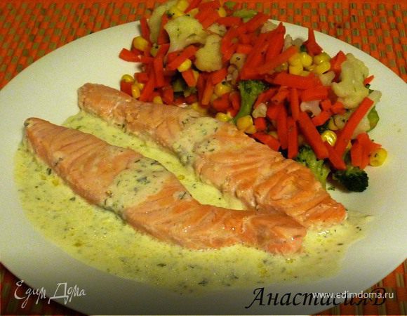 Семга в сливочном соусе с травами Семга в сливочном соусе с травами