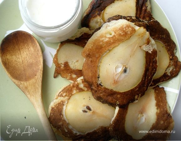 Яблочные оладьи с грушевым припеком от Ю. Высоцкой