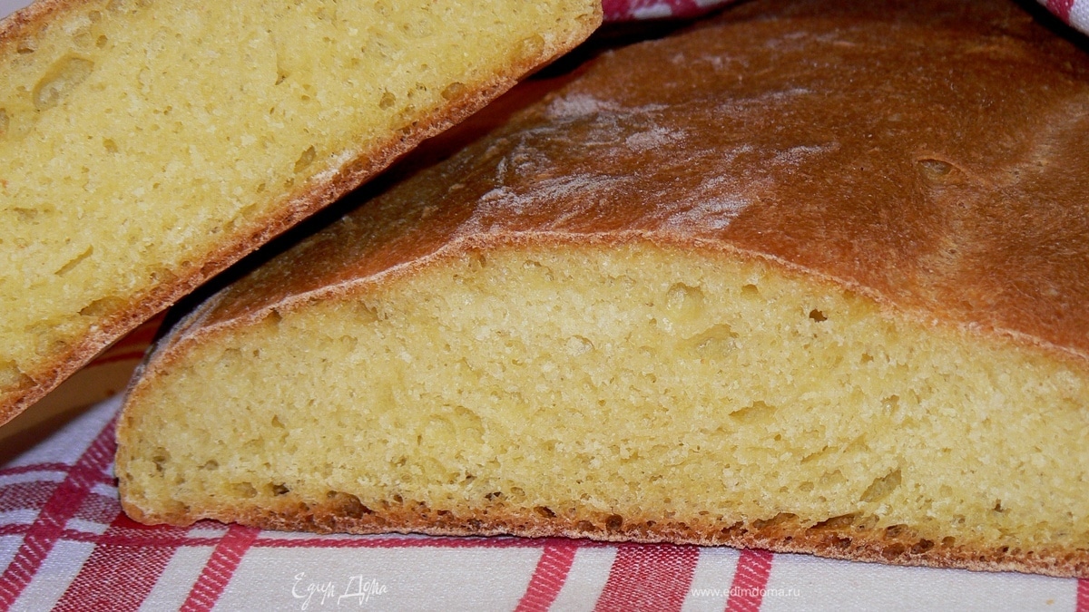 Хлеб с кукурузной мукой и горчичным маслом