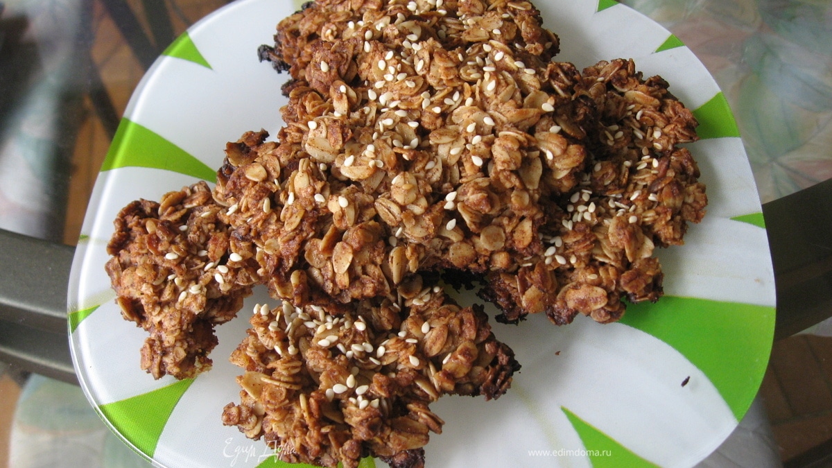 Вкусное овсяное печенье без муки и яиц