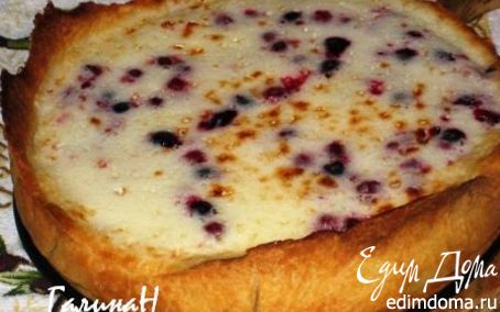 Рецепт Ягодный пирог с йогуртовой заливкой