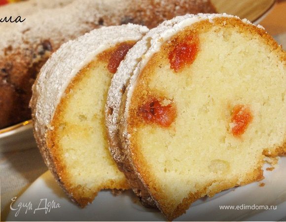 Марципановый кекс с вяленой вишней Марципановый кекс с вяленой вишней