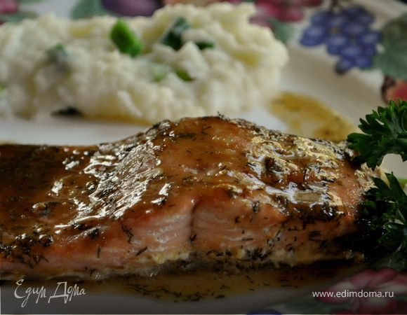 Семга в карамельной глазури