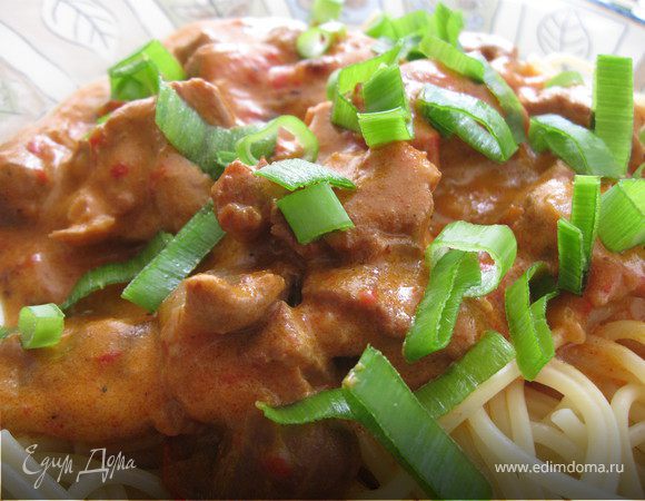 Паприкаш из свинины и куриных желудков Паприкаш из свинины и куриных желудков