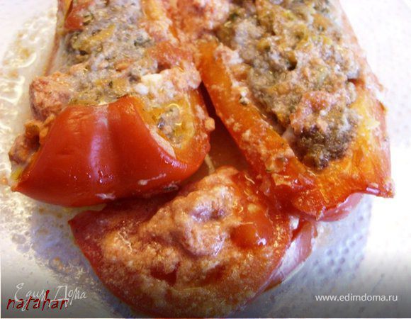  "Лодочки" из перца фаршированные