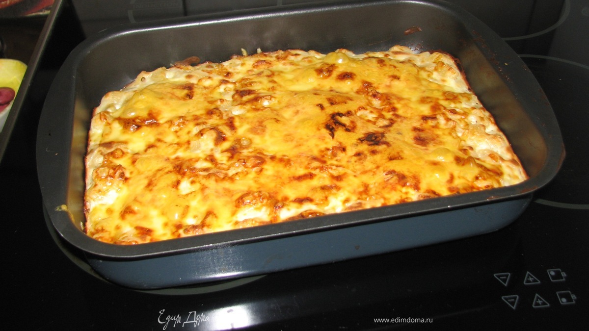 Гратен из макарон