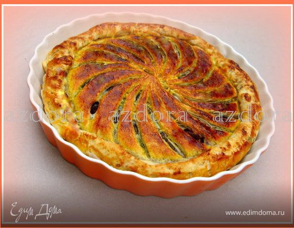 Тарт с домашним марципаном из миндаля и грецких орехов