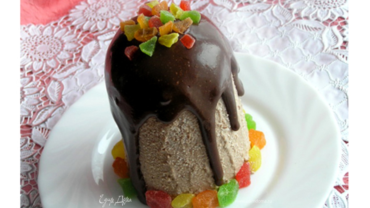 Шоколадная творожная пасха