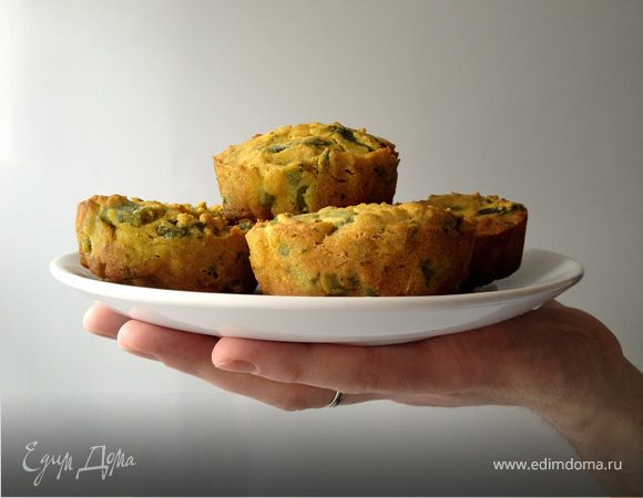 Кукурузные кексы со стручковой фасолью