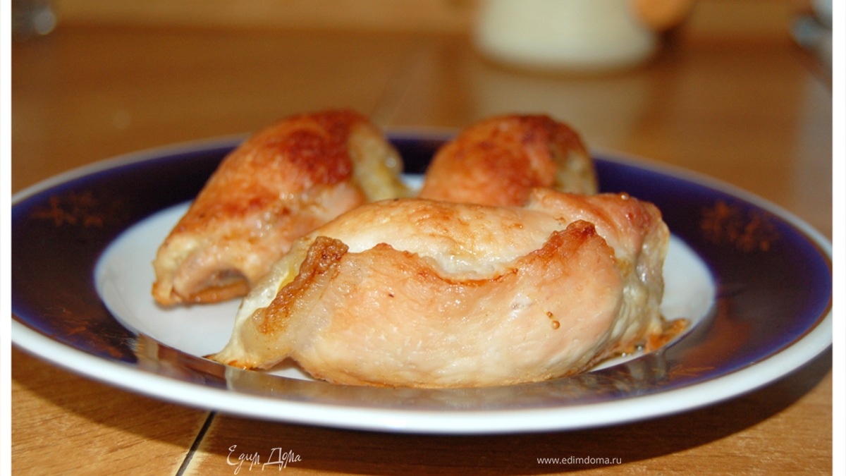 Свиные рулетики с грибами