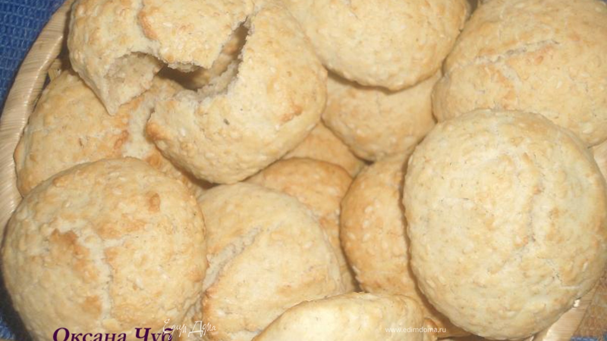 Овсяно-кунжутные печеньки или полезный полдник