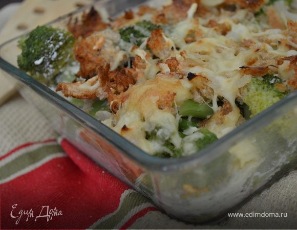 Куриная запеканка с брокколи