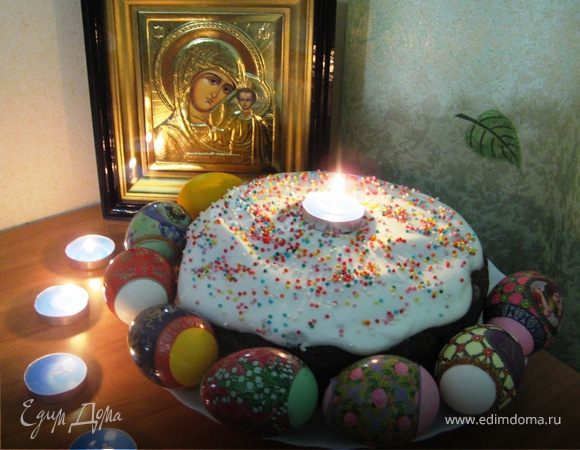 Шоколадный кулич на сливочках Шоколадный кулич на сливочках