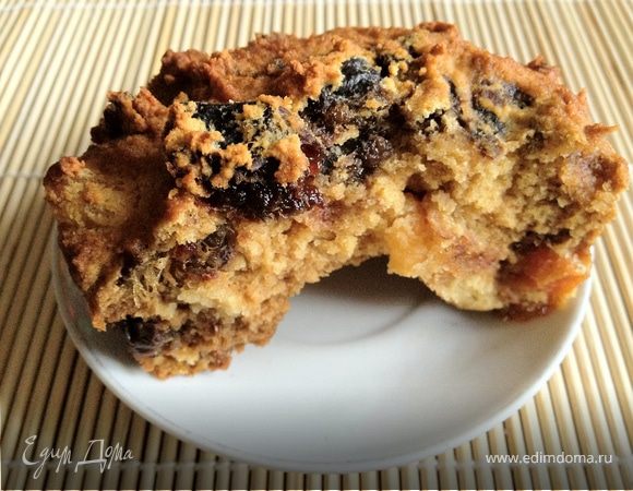 Кукурузные кексы с сухофруктами