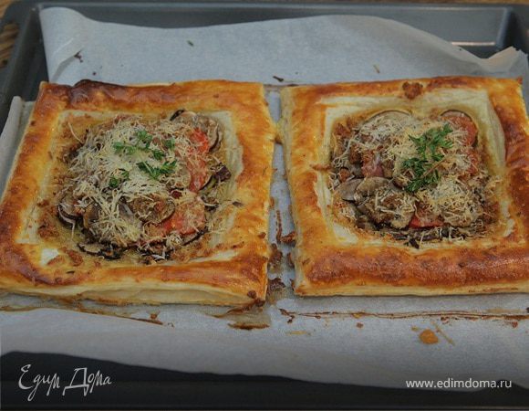 Тарты с грибами и тимьяном