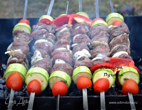 Шашлык с овощами + картошка Шашлык с овощами + картошка