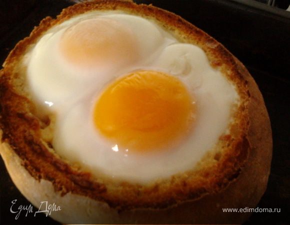 Фаршированный хрустящий хлебушек с яичной шапкой Фаршированный хрустящий хлебушек с яичной шапкой