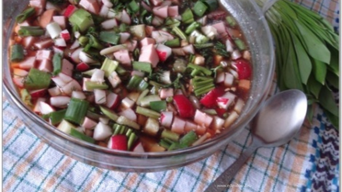 Окрошка с черемшой