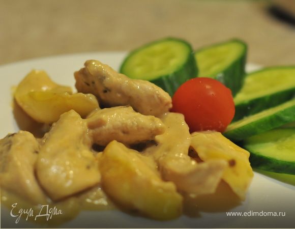 Курица в соусе, которому я не в силах придумать название)