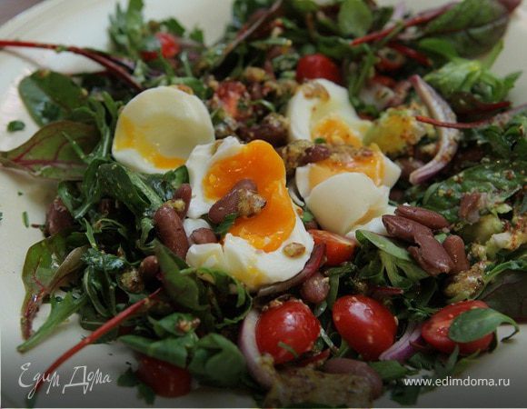 Мексиканский салат с авокадо и красной фасолью Мексиканский салат с авокадо и красной фасолью