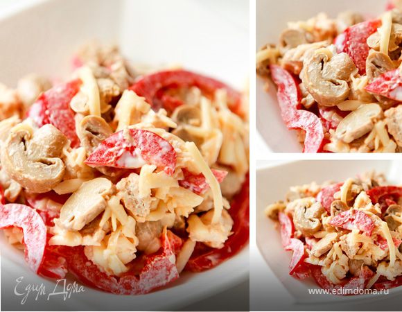 Салат с курицей и грибами Салат с курицей и грибами
