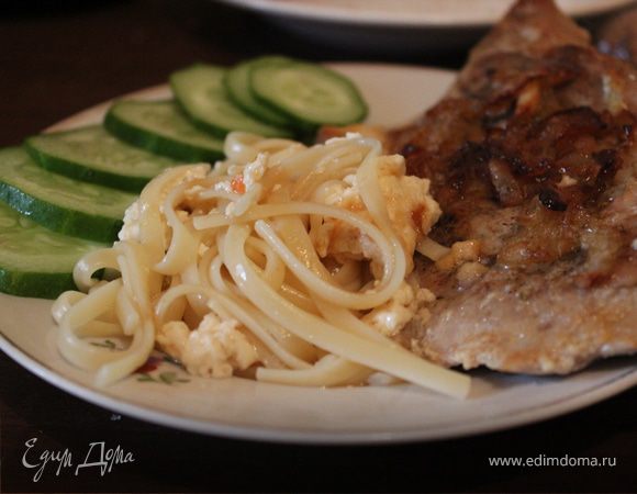 Шницель под луком