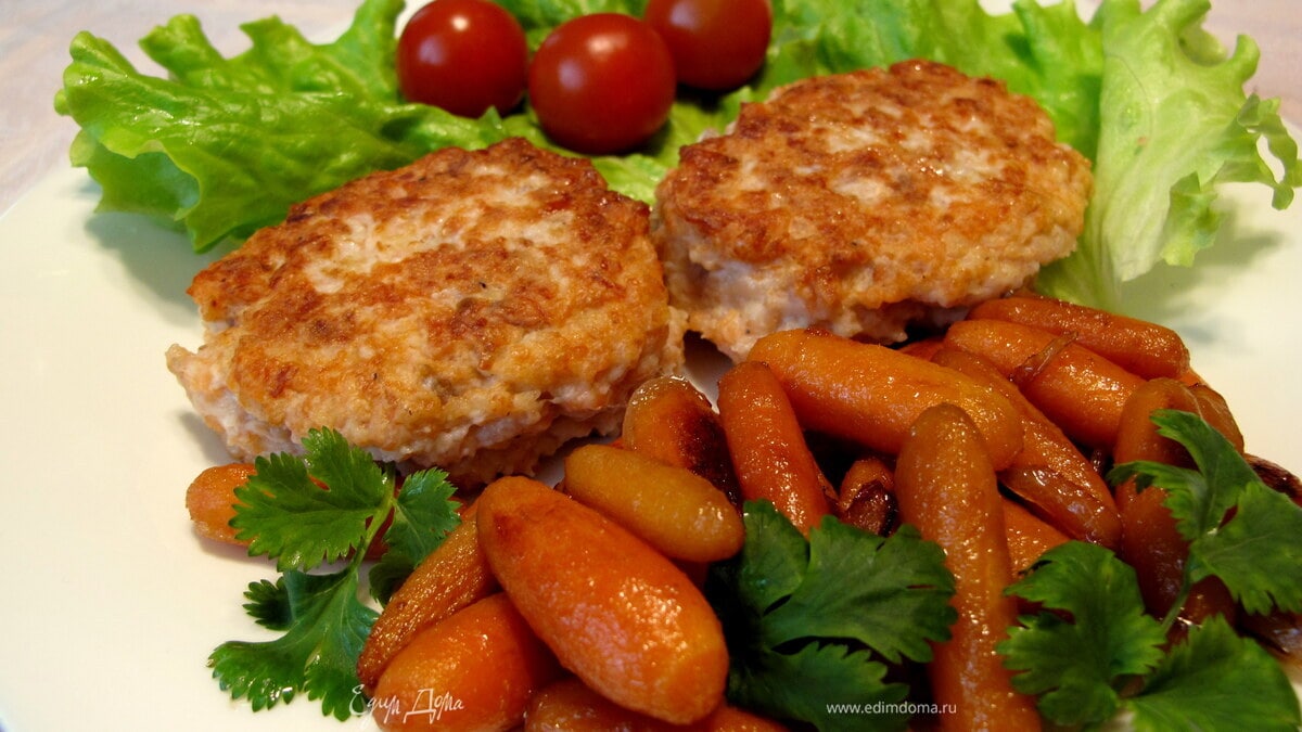 Рыбные котлеты с морковкой
