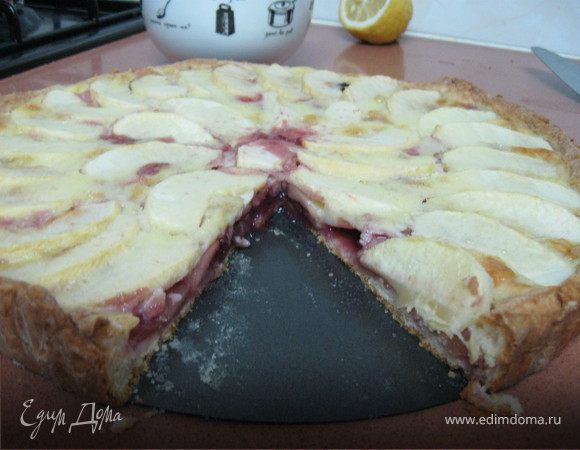 Пай из творожного теста с яблоками Пай из творожного теста с яблоками