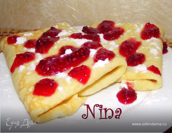 Блинчики с сыром и вишней Блинчики с сыром и вишней