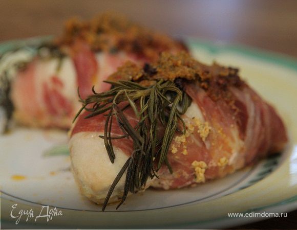 Куриные грудки, фаршированные песто и рикоттой