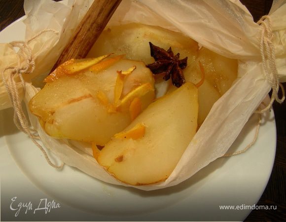 Груши, запеченные в апельсиново-пряном сиропе Груши, запеченные в апельсиново-пряном сиропе