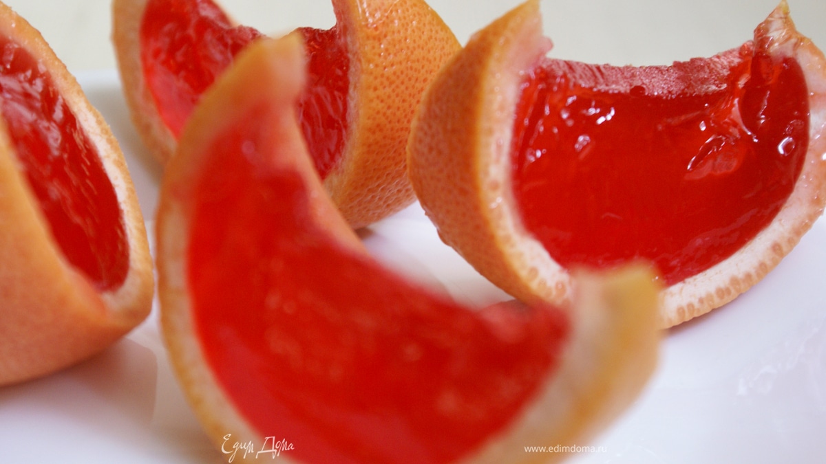 Желе в грейпфрутах/Grapefruit jelly