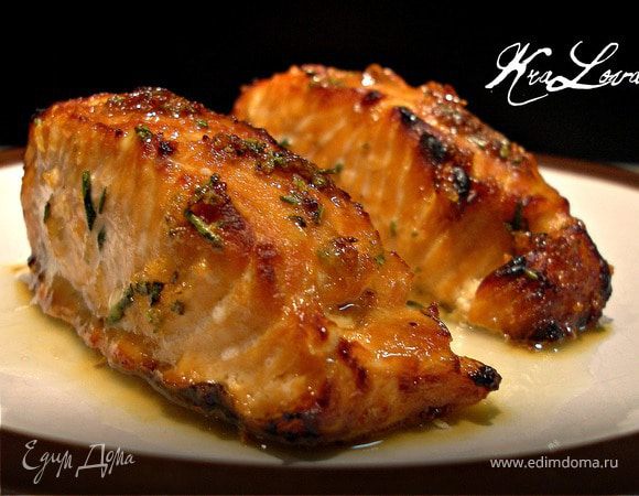 Сёмга в медово-розмариновой глазури