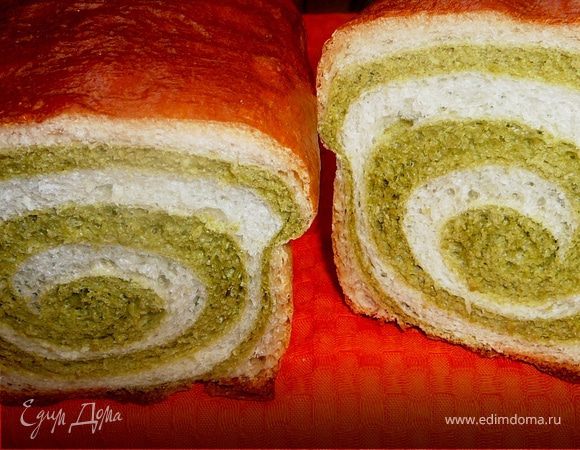 Хлеб шпинатно-пшеничный