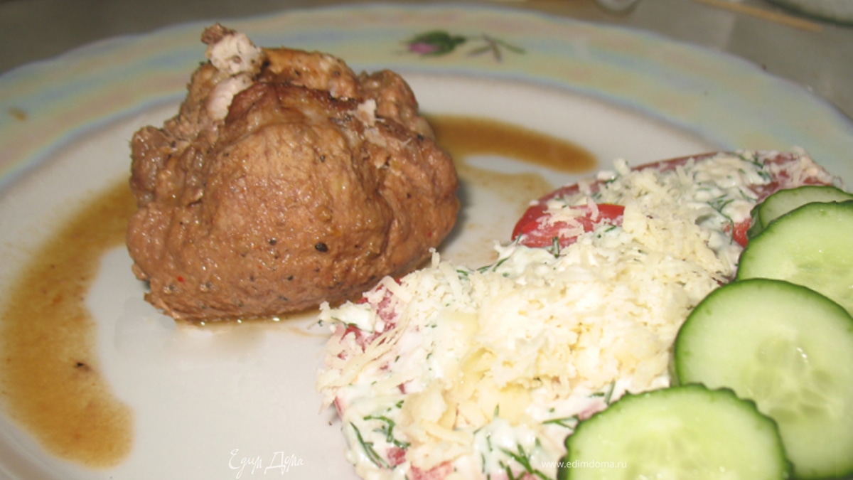 Свиные мешочки с овощами