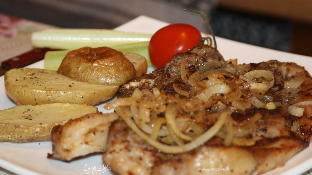 Баранина на кости в маринаде из французской горчицы