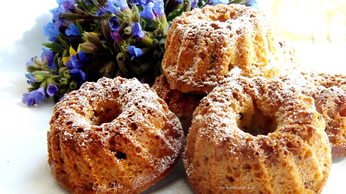 Тыквенные кексы с орехами