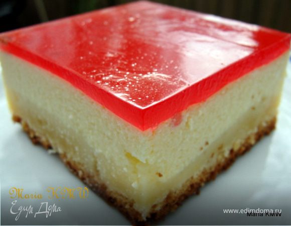 Творожный пирог " Три слоя" или кезекухен Творожный пирог " Три слоя" или кезекухен