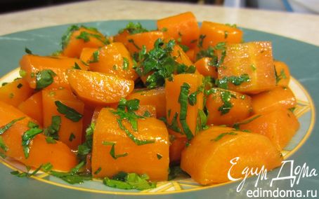 Рецепт Карамелизованная морковь с лимоном и зеленью (гарнир)