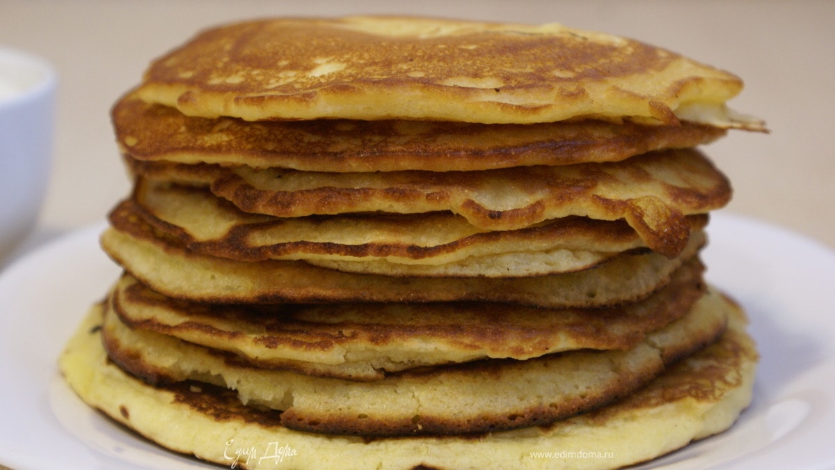 Американские блины с кукурузной мукой / American pancakes with corn flour