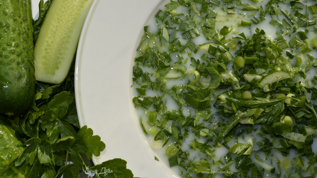 Зеленая окрошка