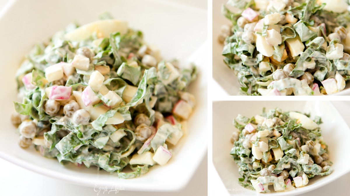 Салат "Здоровье" с щавелем и редиской