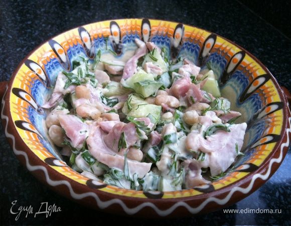 Салат с копченой курочкой Салат с копченой курочкой